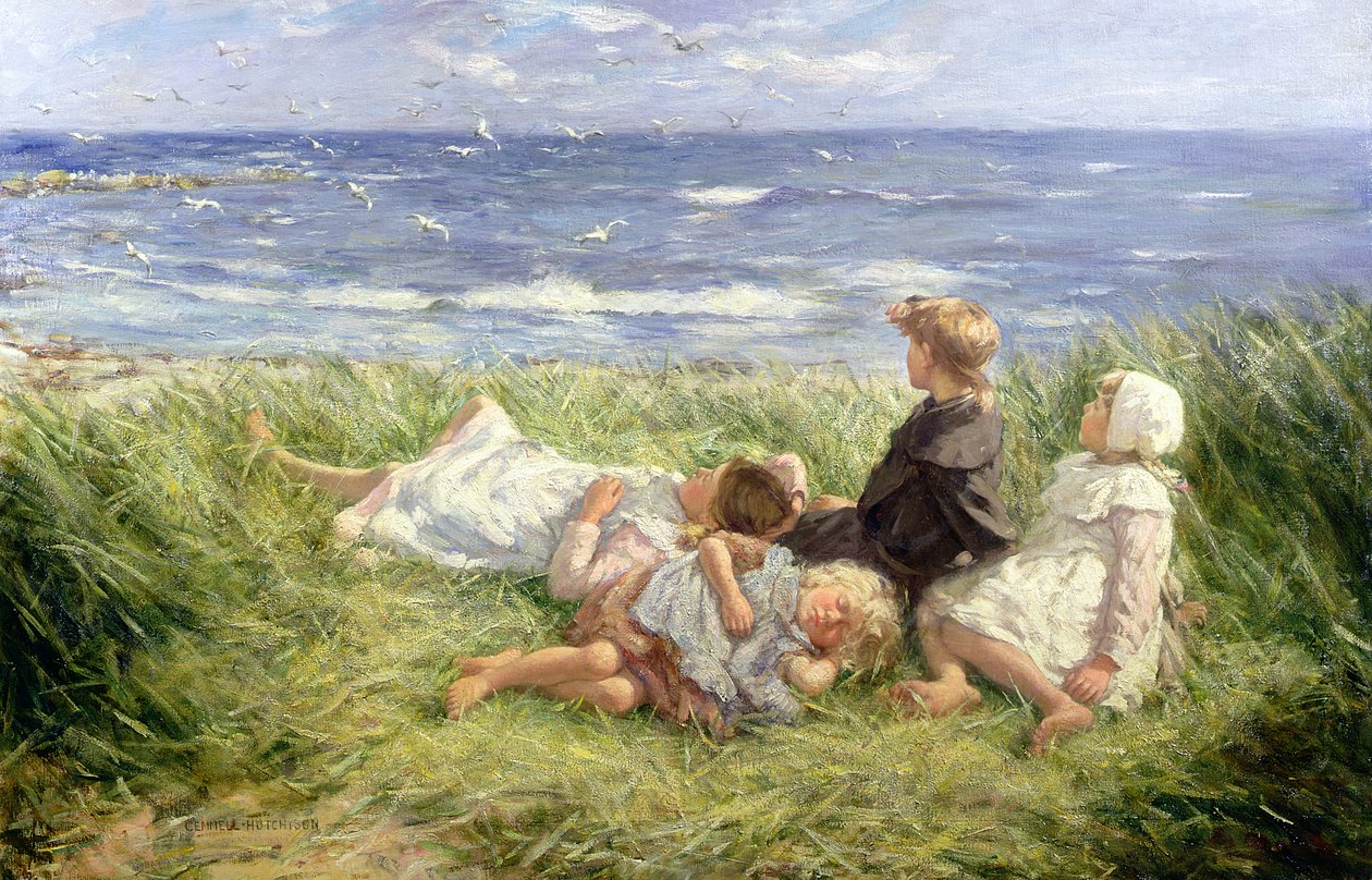 Måger og safirhav, 1912 af Robert Gemmell Hutchison