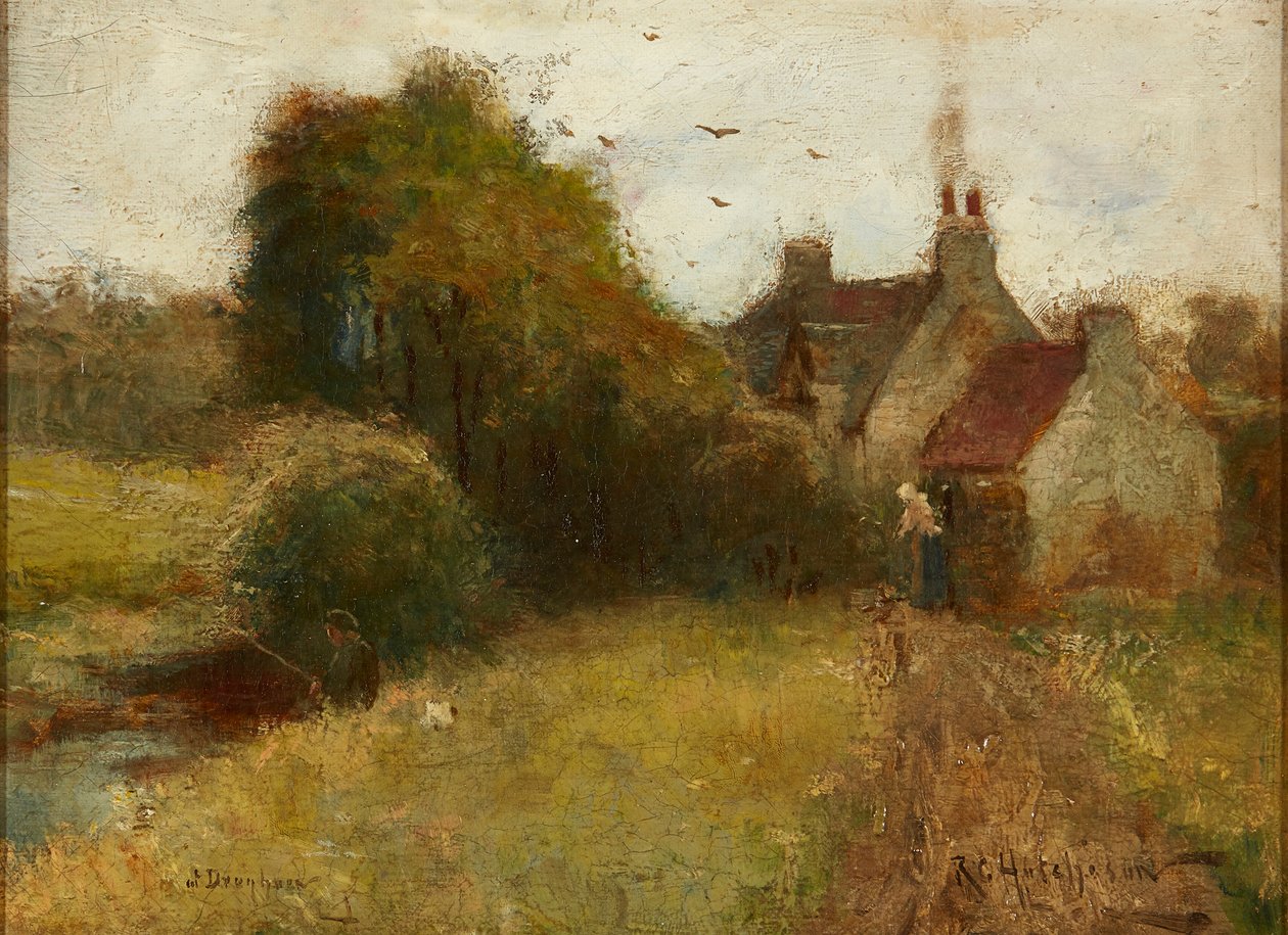The Cottage (olie på lærred) af Robert Gemmell Hutchison
