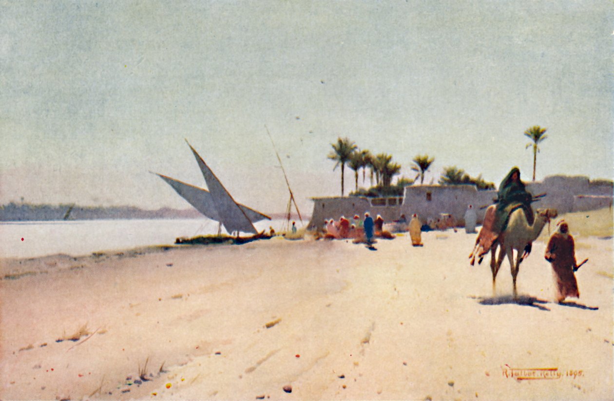 A Nile Village, c1880, 1904 af Robert George Talbot Kelly
