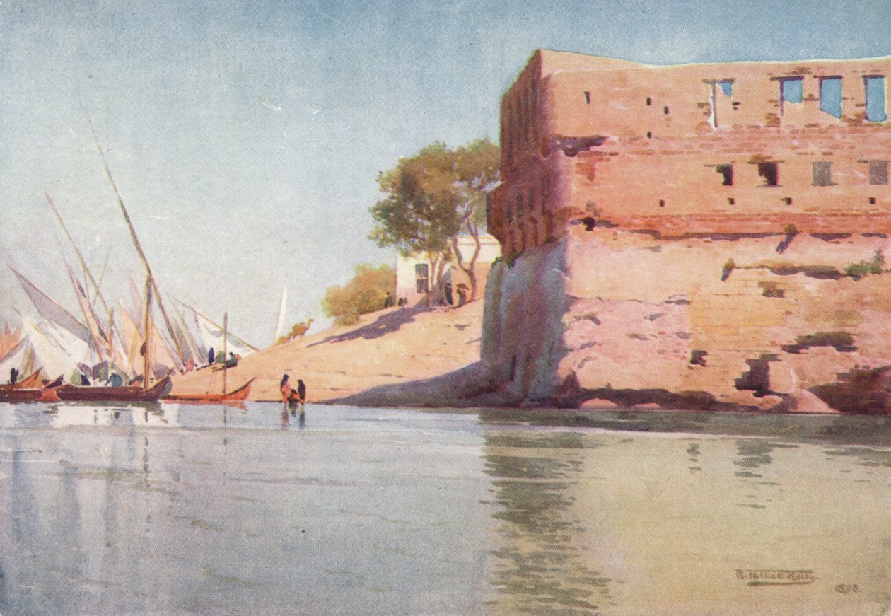 Et ødelagt palads ved Mit Gamr, c1880, 1904 af Robert George Talbot Kelly