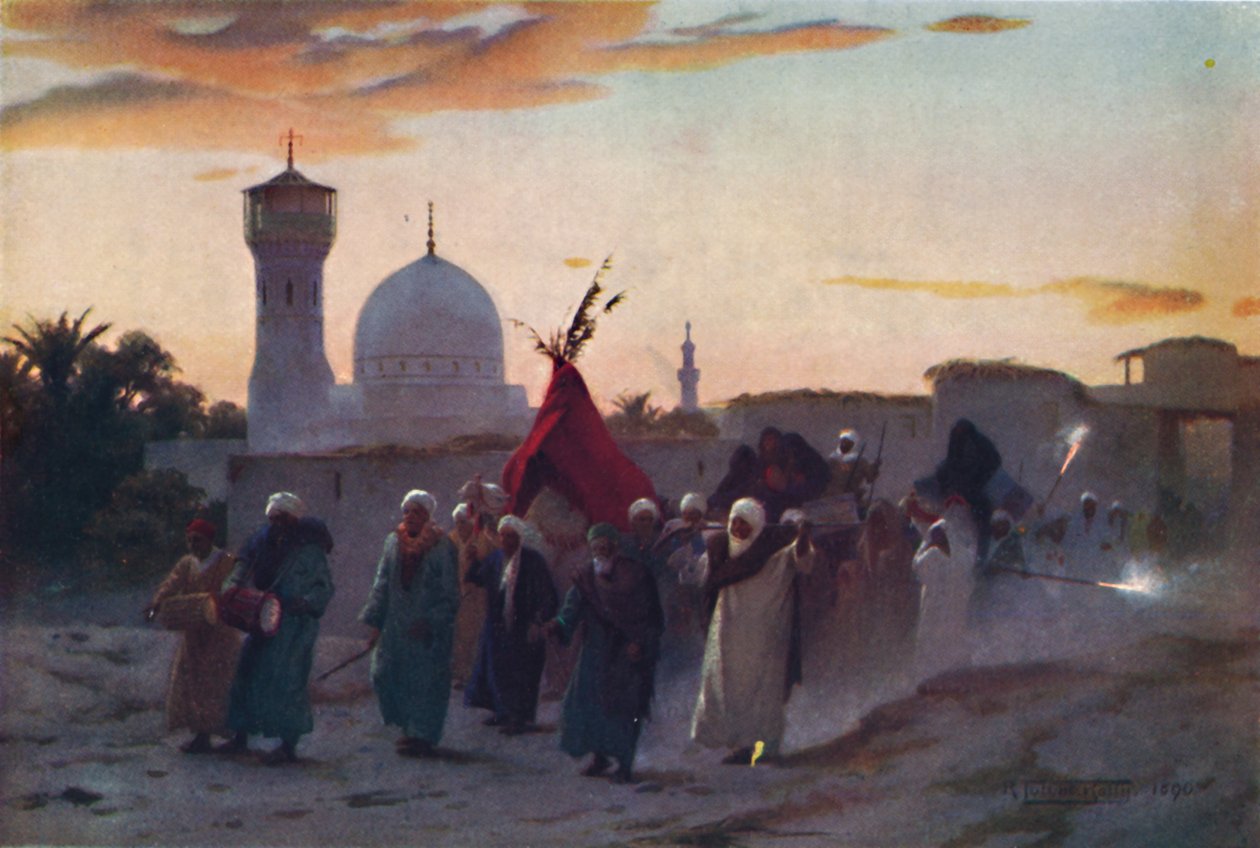 A Wedding Procession at Menzala: The Home-Coming of the Bride, c1880, 1904 af Robert George Talbot Kelly