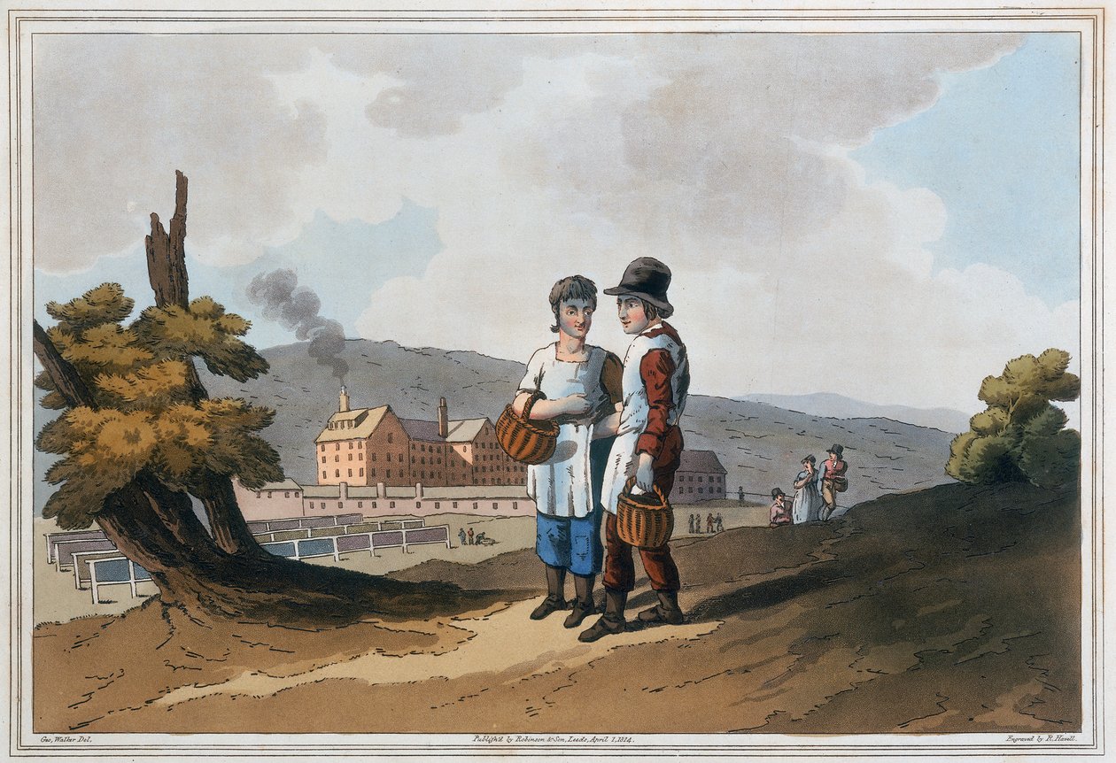 Børnefabriksarbejdere, 1814 af Robert Havell