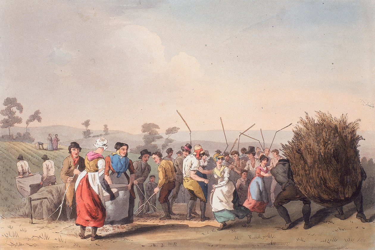 Voldtægtstærskning, 1. november 1813 af Robert Havell