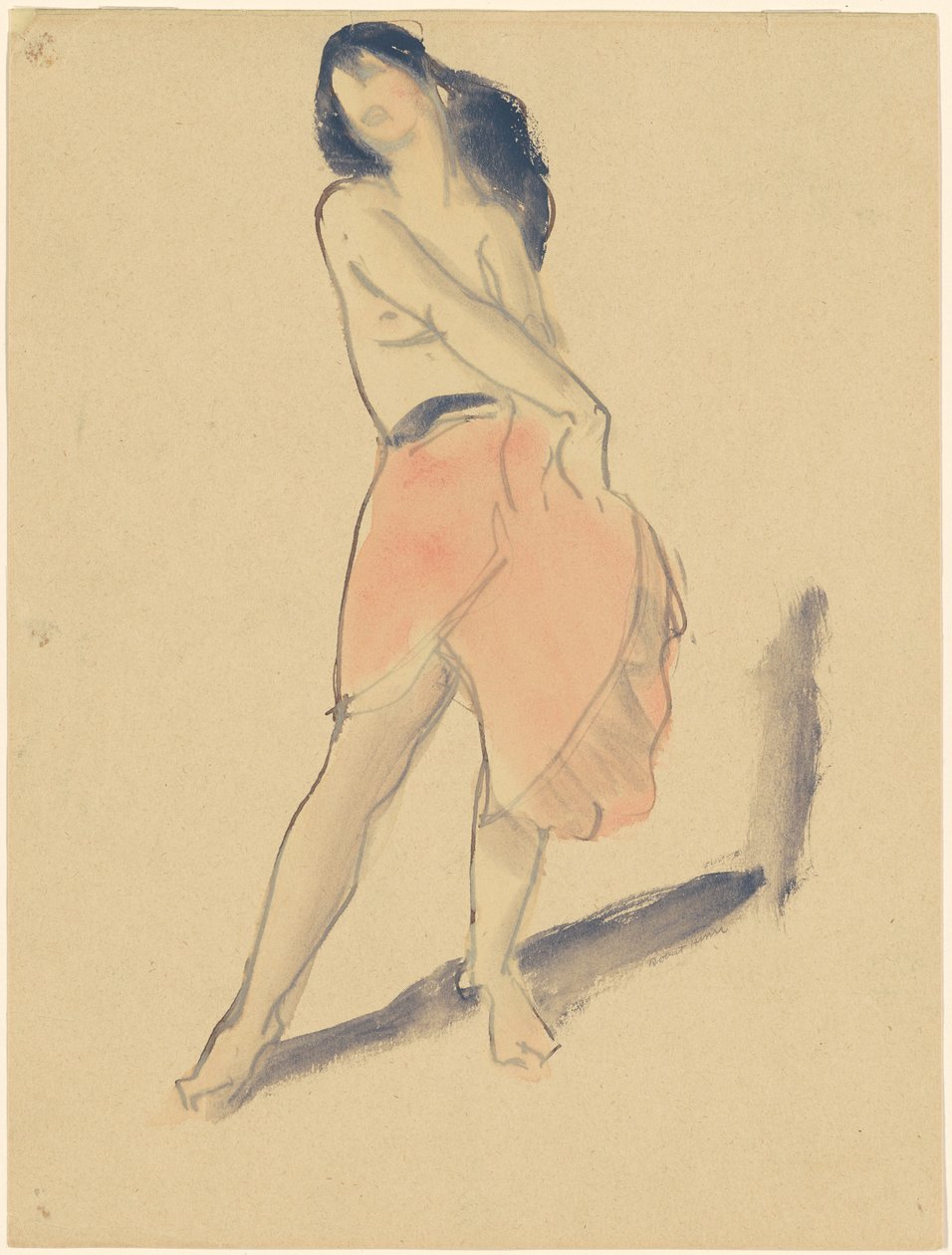 Danser i rød nederdel, nr. 2 af Robert Henri