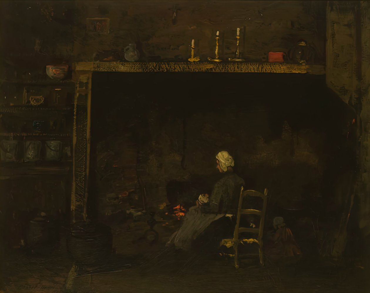 Normandiets interiør, 1899. af Robert Henri