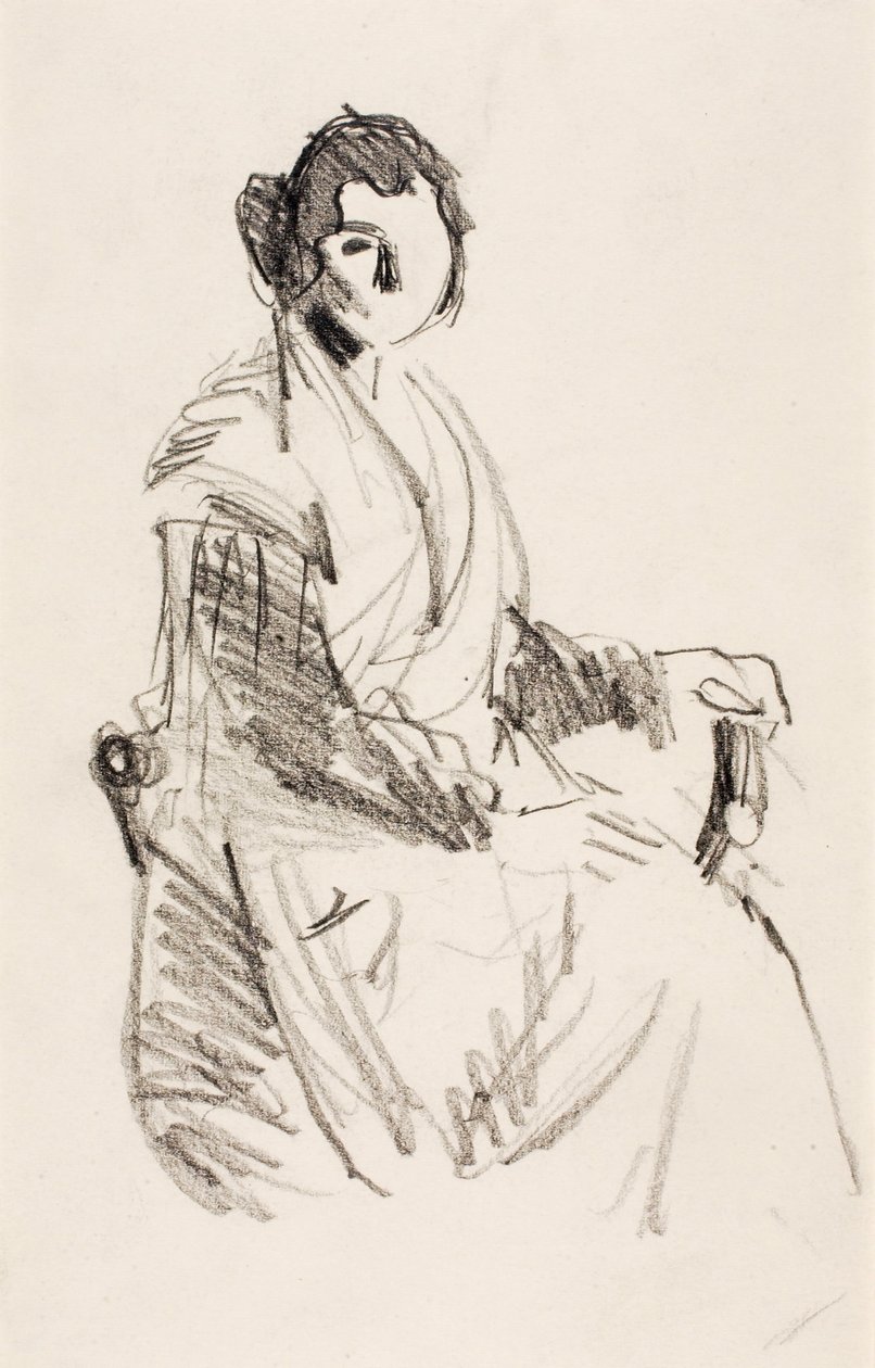 Siddende kvinde af Robert Henri