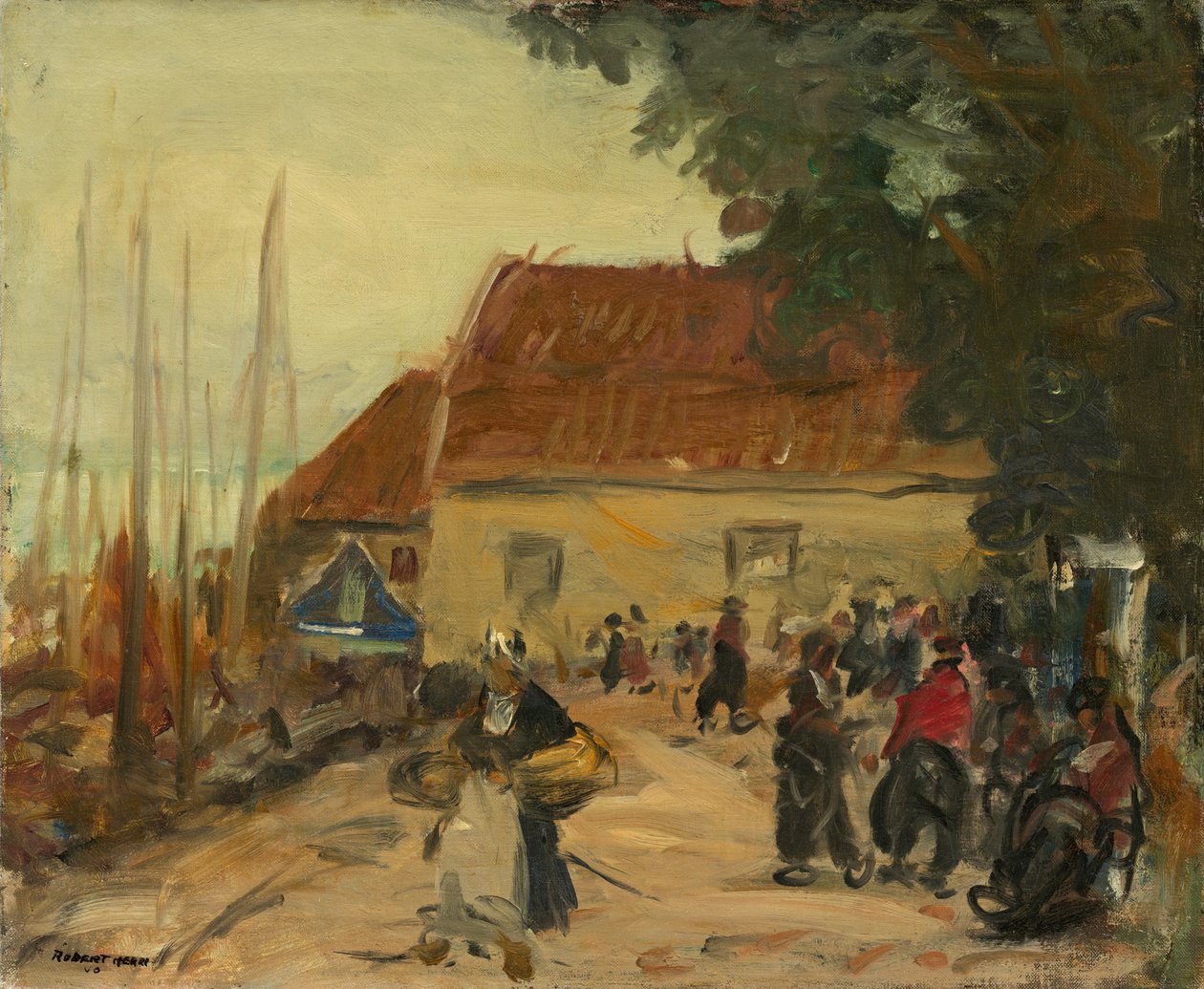 Volendam Street Scene af Robert Henri