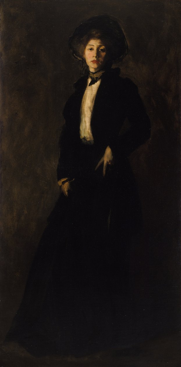 Ung kvinde i sort af Robert Henri
