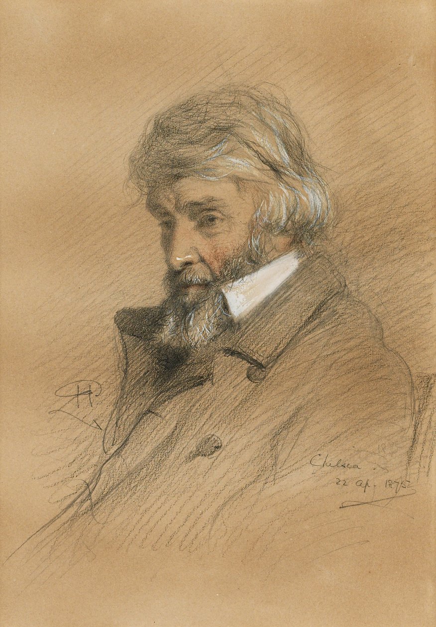 Portræt af Thomas Carlyle 1795-1881, 1875. af Robert Herdman