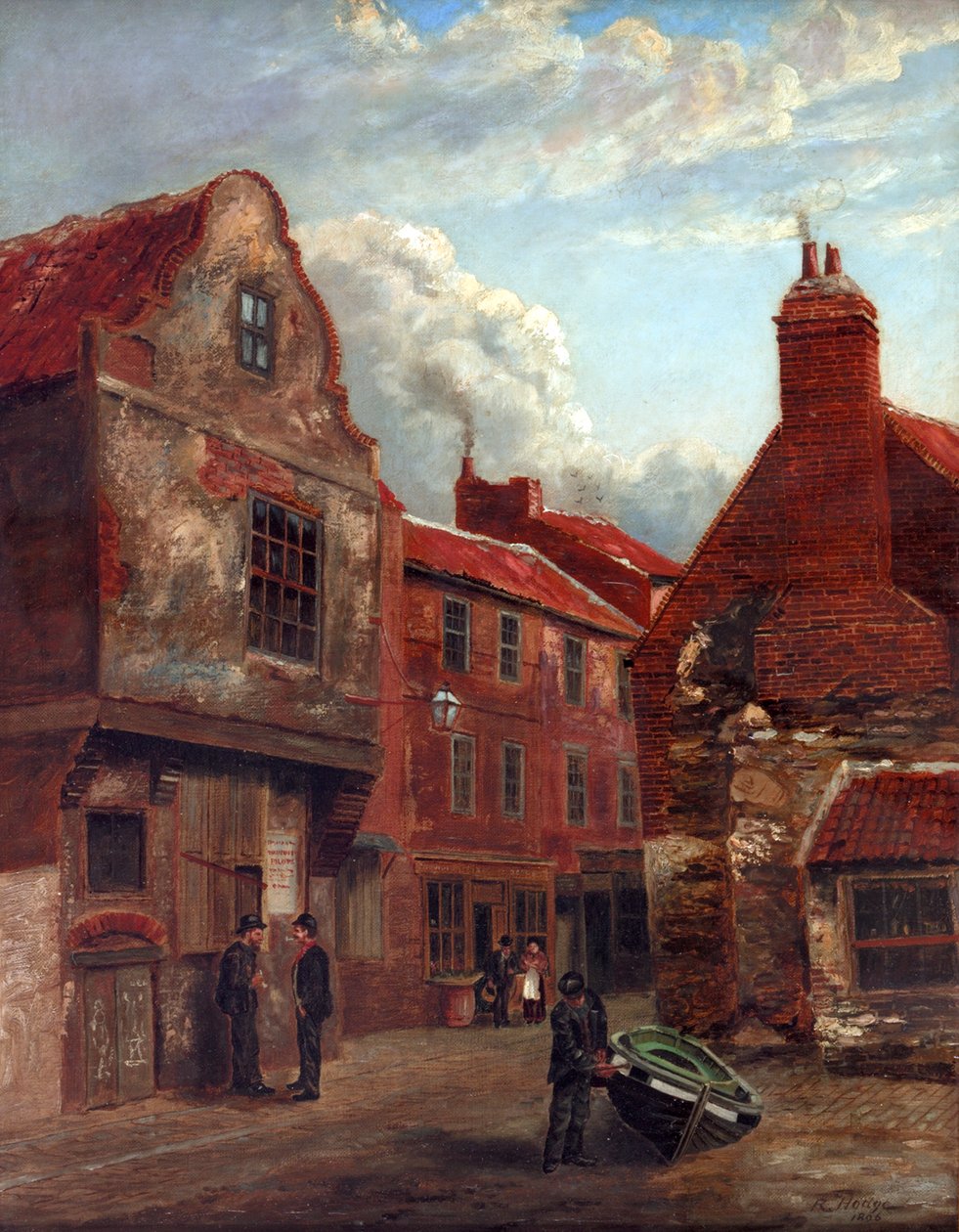 Old Shields, Wapping Street og Union Lane, 1896 af Robert Hodge