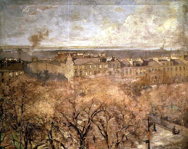 Heriot Row, Edinburgh (olie på lærred) af Robert Home