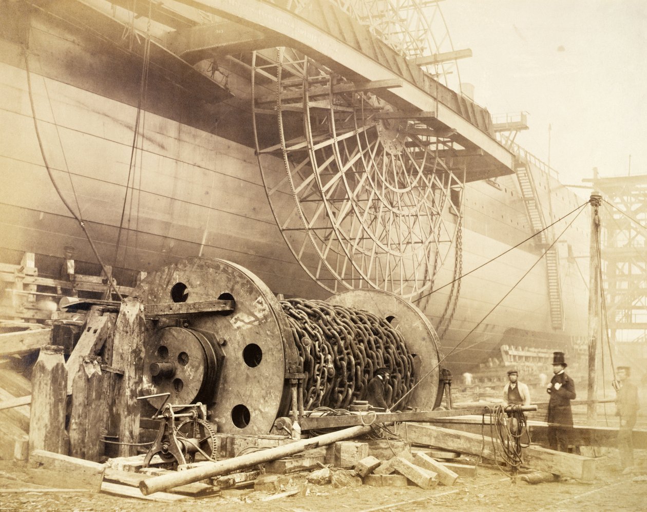 Isambard Kingdom Brunel (1806-59) ved siden af 