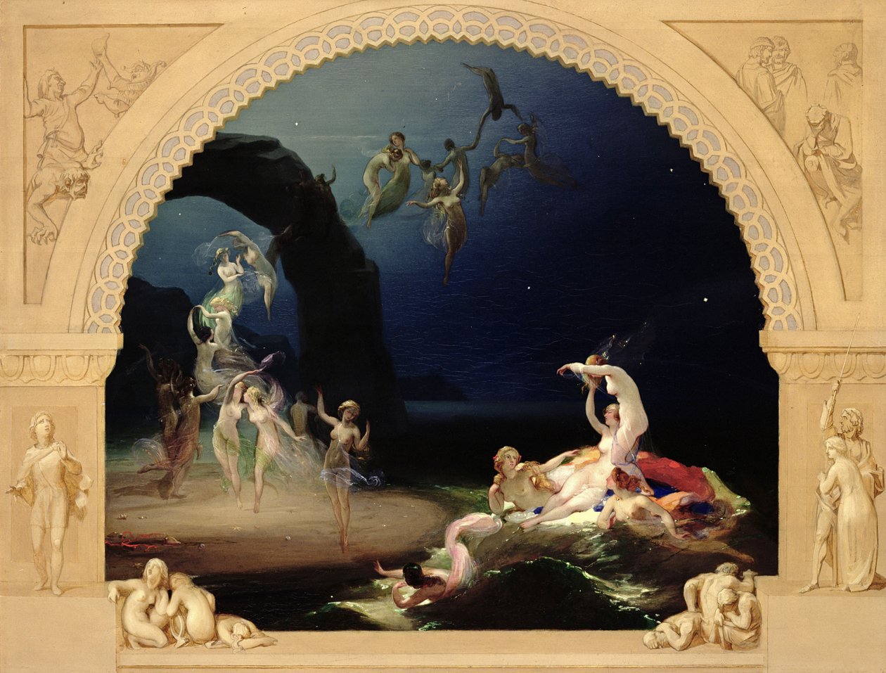 Kom til disse gule sande (panel) af Robert Huskisson