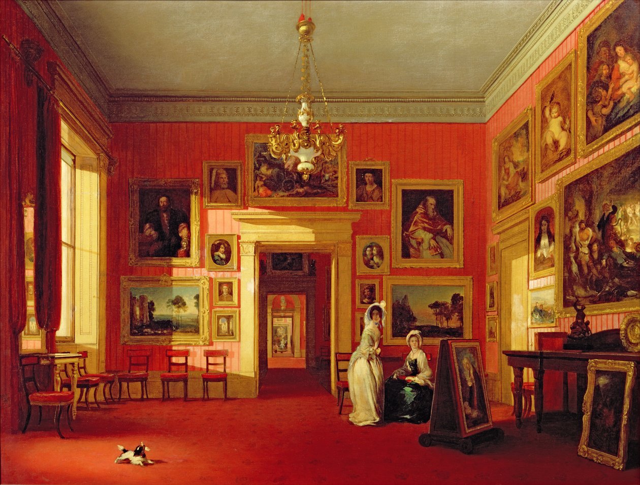 Lord Northwicks billedgalleri i Thirlestaine House, ca. 1846-47 af Robert Huskisson