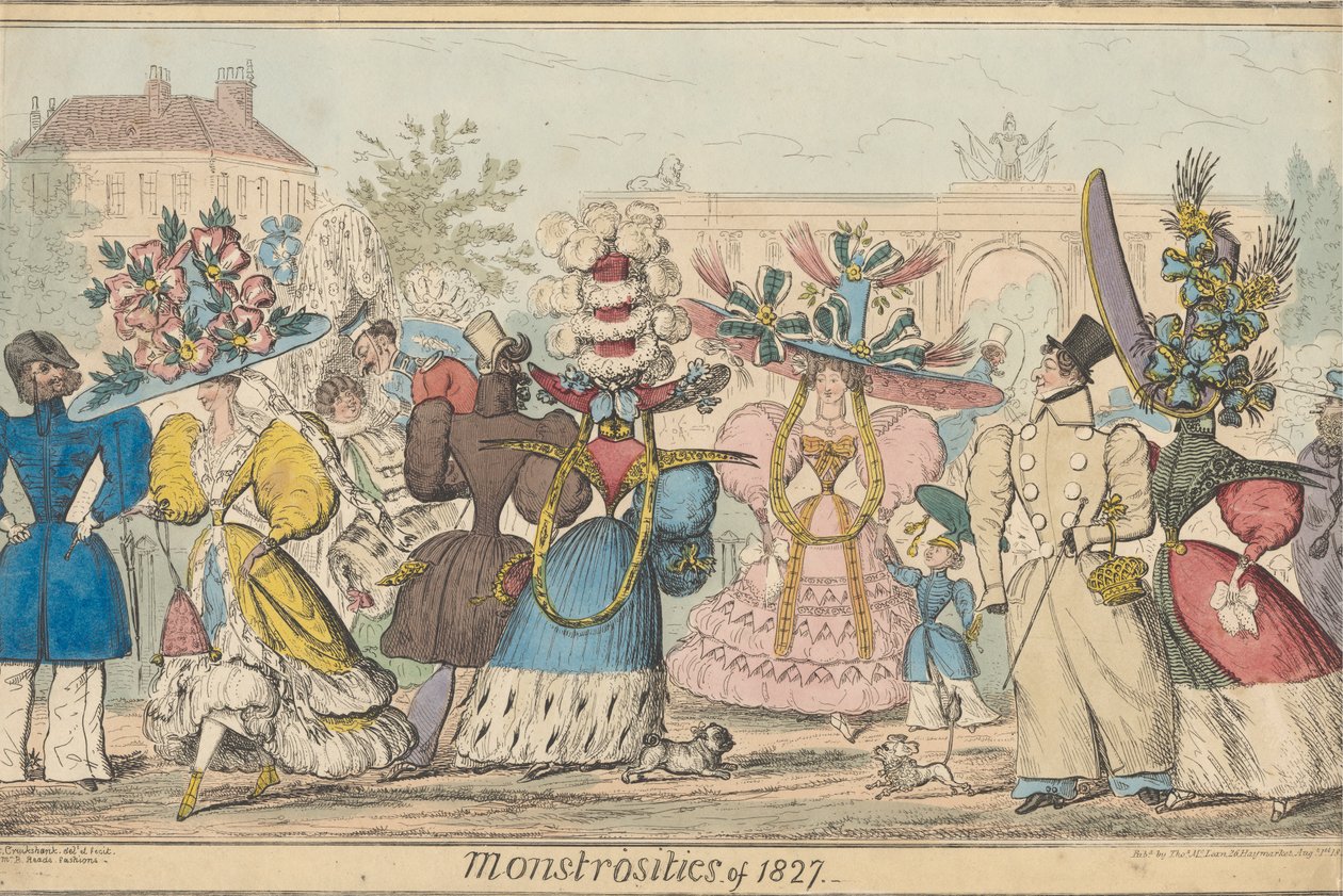 Monstrositeter i 1827 af Robert Isaac Cruikshank