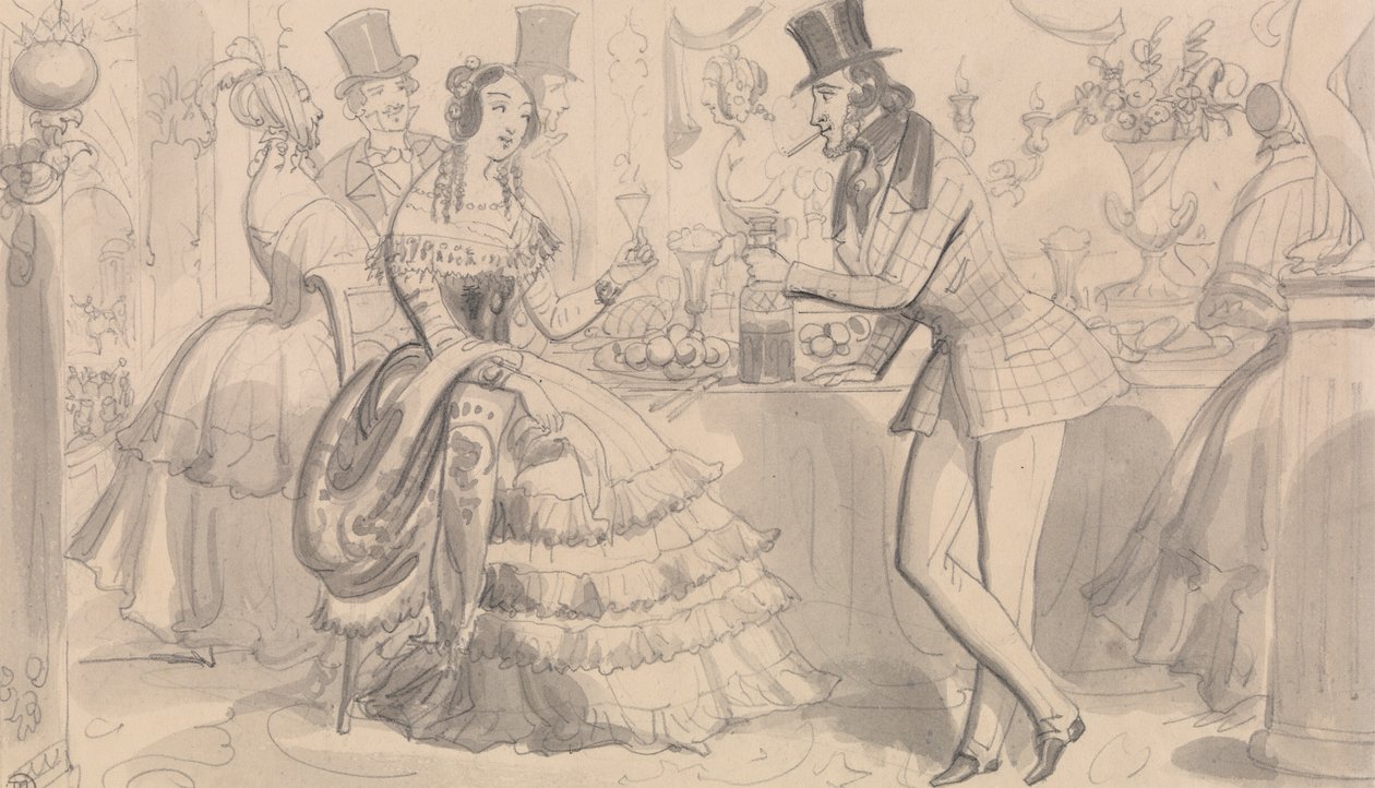 Offentlig forfriskning i det høje samfund af Robert Isaac Cruikshank