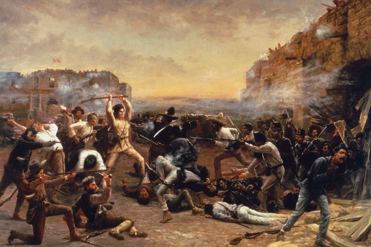 Alamos fald eller Crocketts sidste kamp af Robert Jenkins Onderdonk