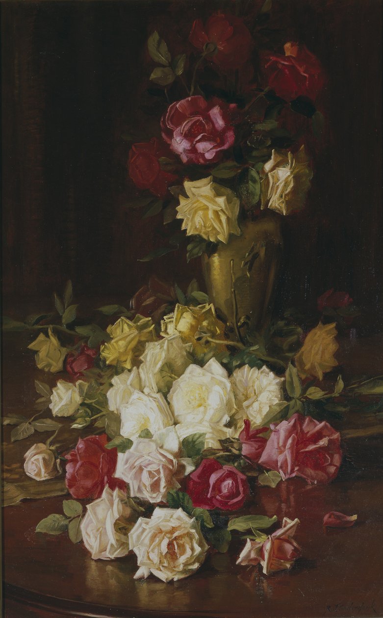 Uden titel (roser), ca. 1905-1915 (olie på lærred) af Robert Jenkins Onderdonk