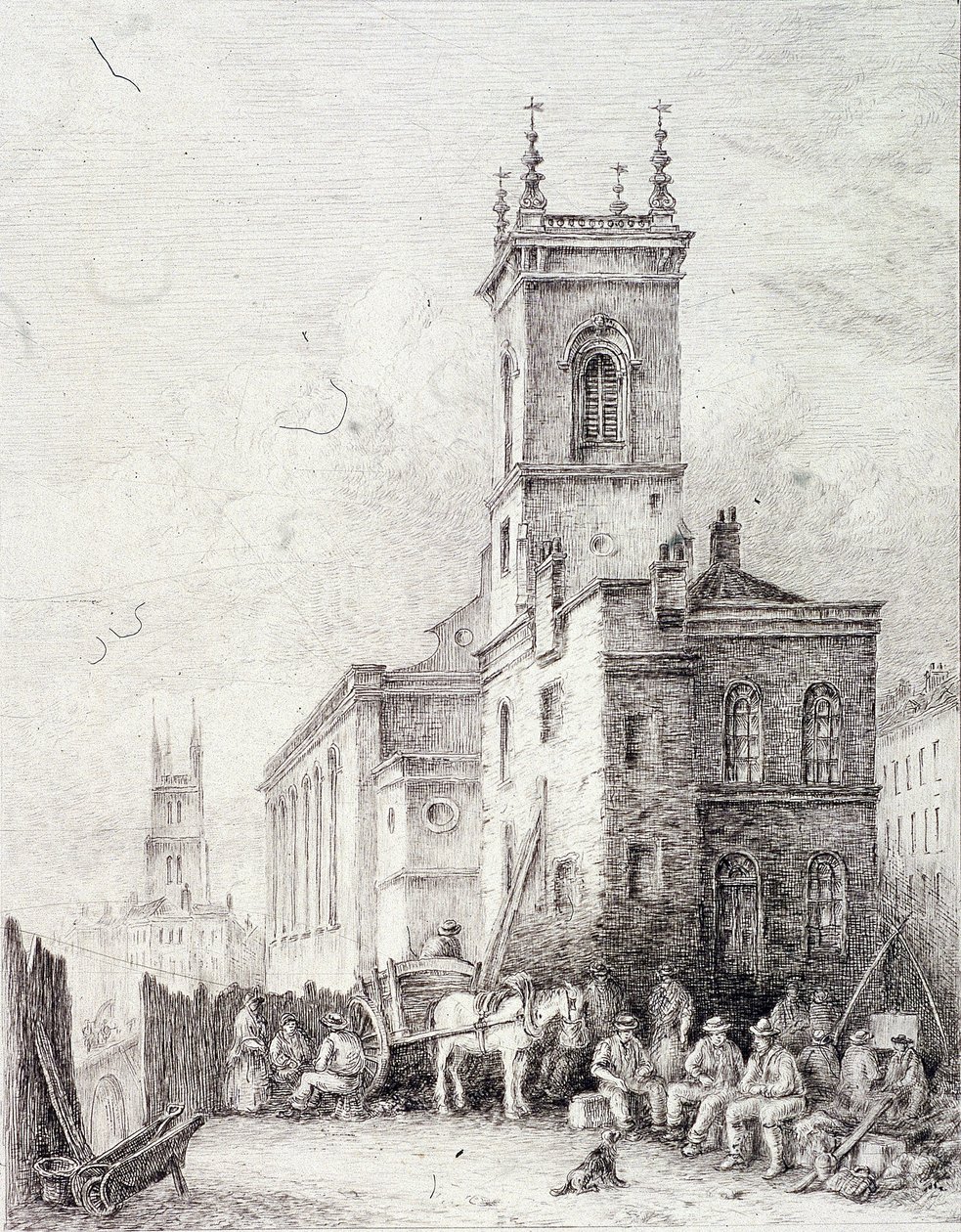 Holborn Viaduct, London, c1865 af Robert Kent Thomas