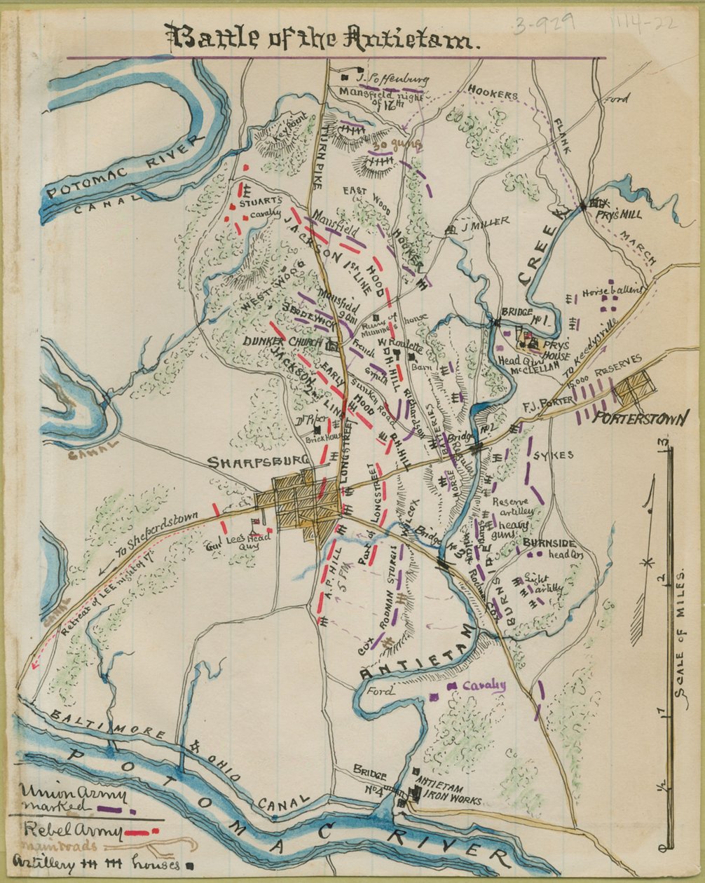 Slaget ved Antietam. LOC gvhs01.vhs00044 af Robert Knox Sneden