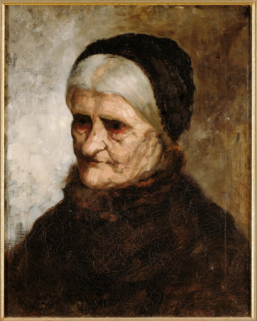 Leder af en gammel kvinde, 1881 af Robert Koehler