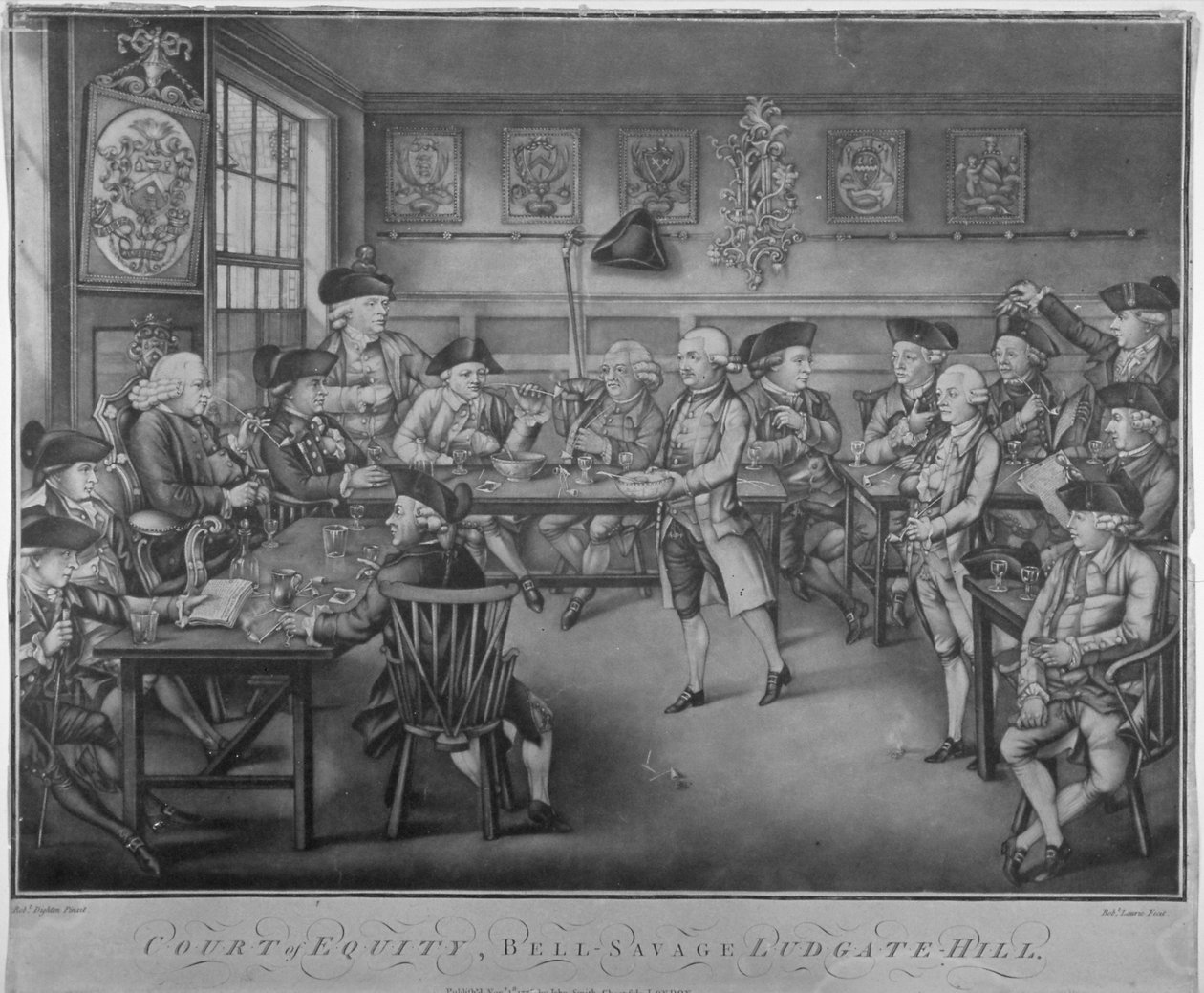 Court of Equity, Belle Sauvage Inn, Ludgate Hill, City of London, 1778 af Robert Laurie