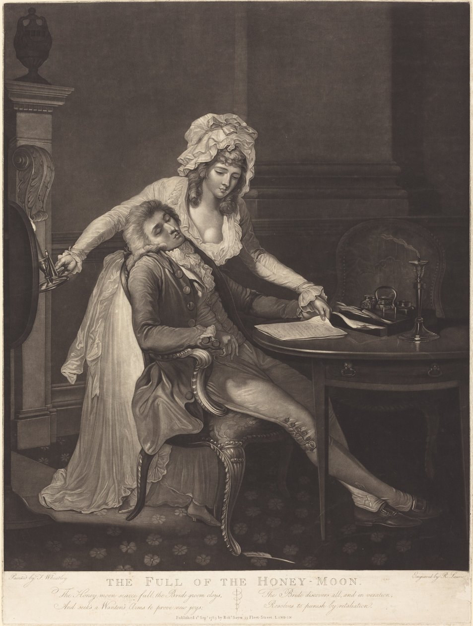 Den fulde af honning-månen af Robert Laurie after Francis Wheatley