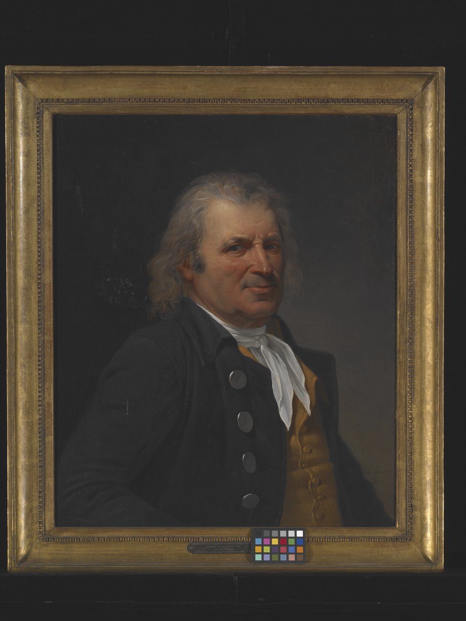 Portræt af en ældre mand (olie på lærred) af Robert Lefevre