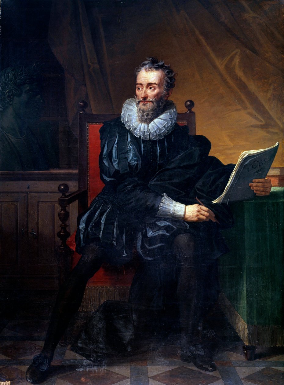 Portræt i foden af den franske digter Francois de Malherbe (1555-1628) Maleri af Robert Lefevre (1755-1830) 1800-tallet søn. 1,5x2,09 m Paris, bibliotheque sainte Genevieve af Robert Lefevre