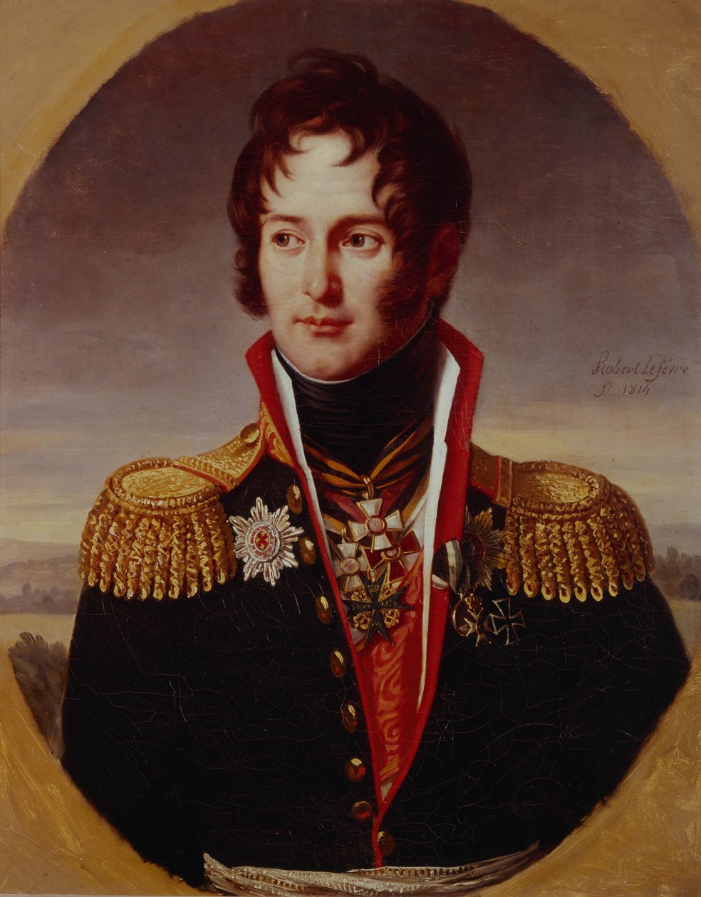 Portræt af Pyotr Alexandrovich Chicherin 1778-1848, 1814 af Robert Lefevre