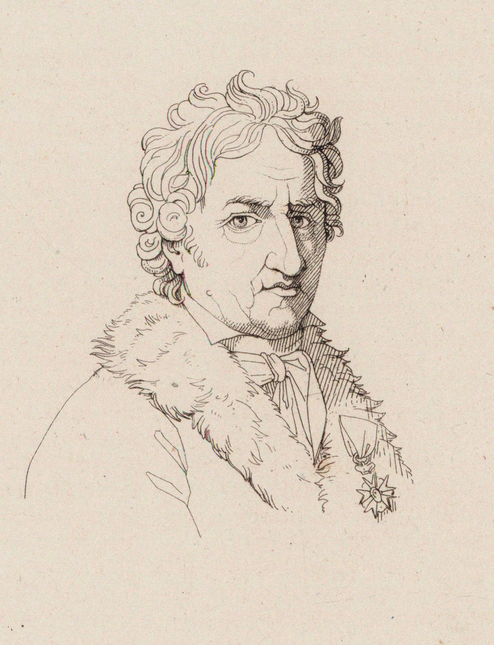 Portræt af komponisten Pierre-Alexandre Monsigny 1729-1817, ca. 1810. af Robert Lefevre