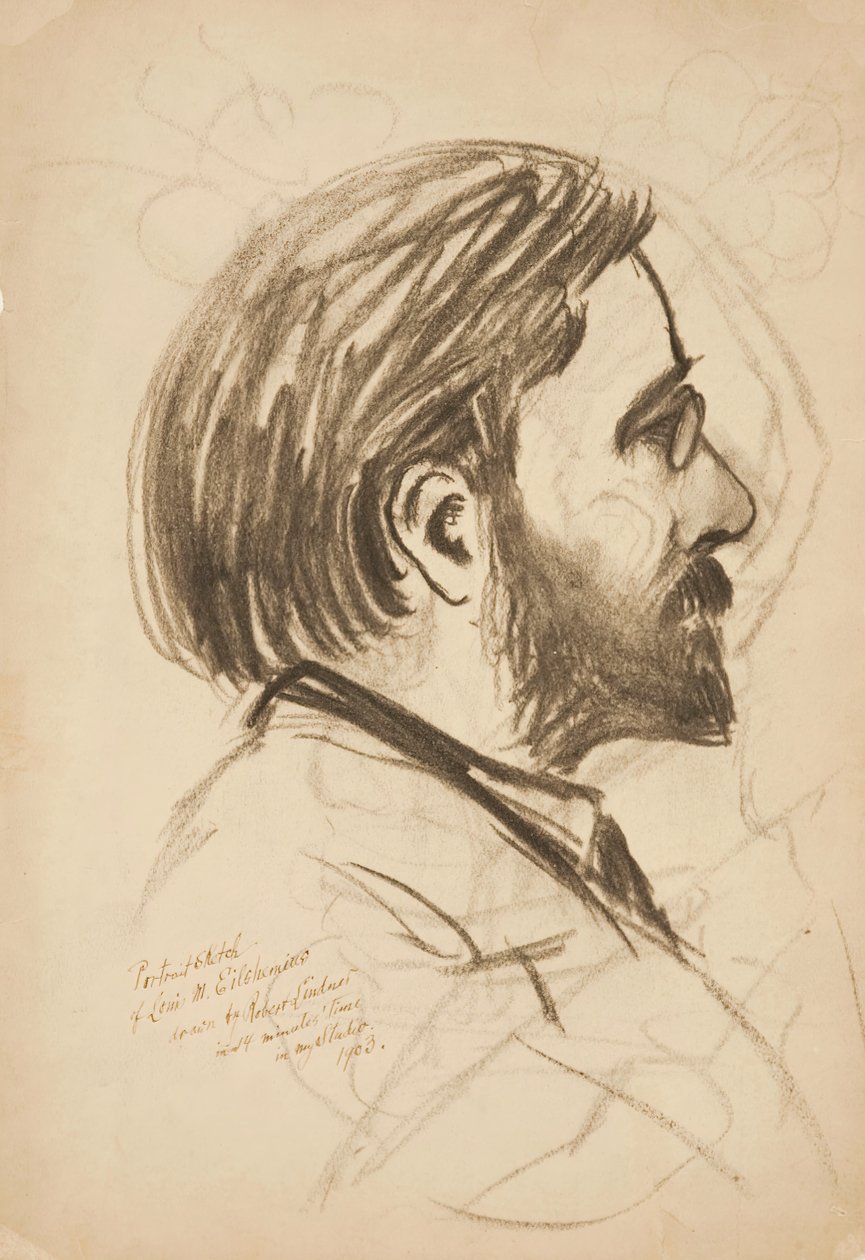 Portrætskitse af Louis M. Eilshemius, 1903. af Robert Lindner