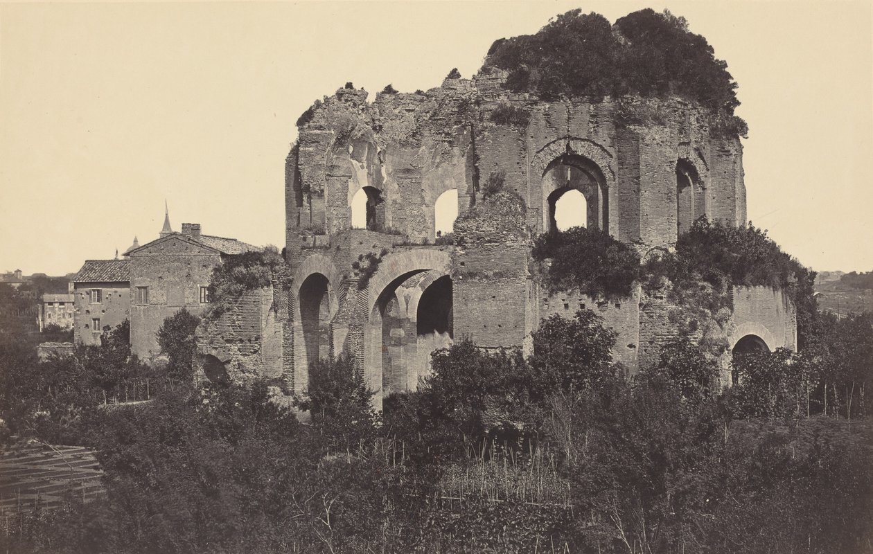 Templum Minerva Medica og det omkringliggende område,1861 (foto) af Robert MacPherson