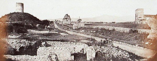 Udsigt over Via Appia Antica (s/h foto) af Robert MacPherson