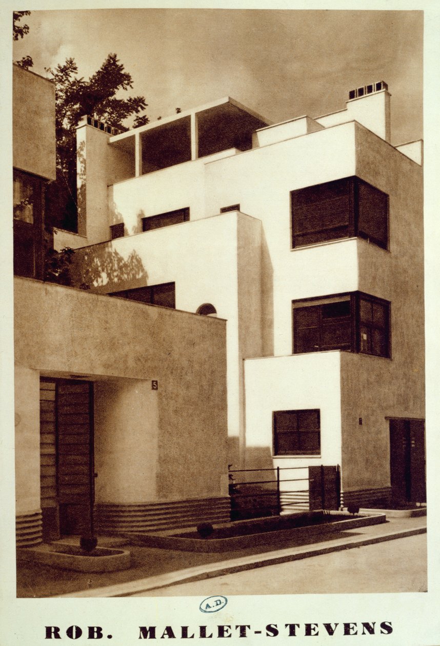 Hus på rue Mallet-Stevens, 16. arrondissement i Paris, ca. 1930 af Robert Mallet Stevens