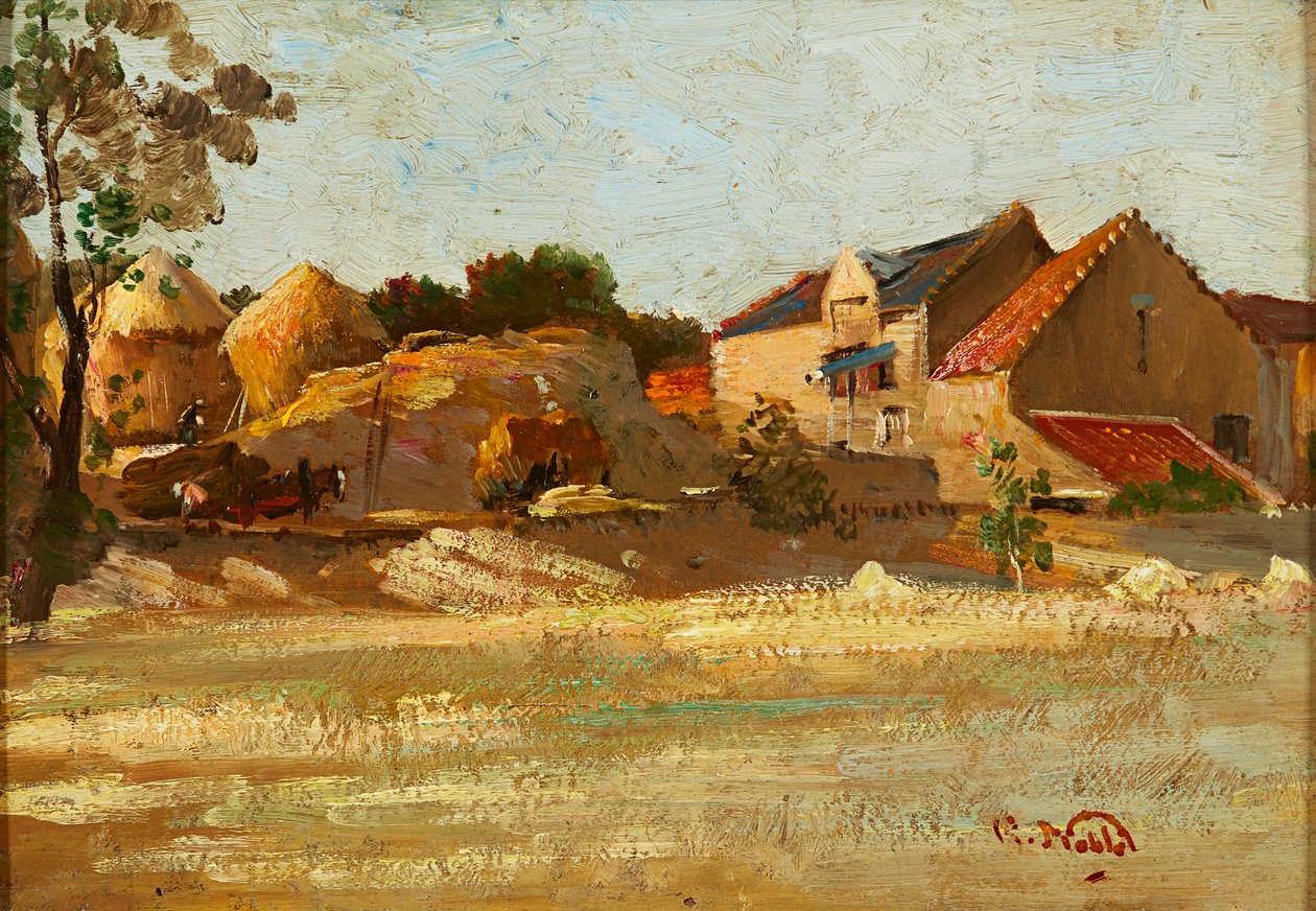 En East Lothian Farm (olie ombord) af Robert McGregor