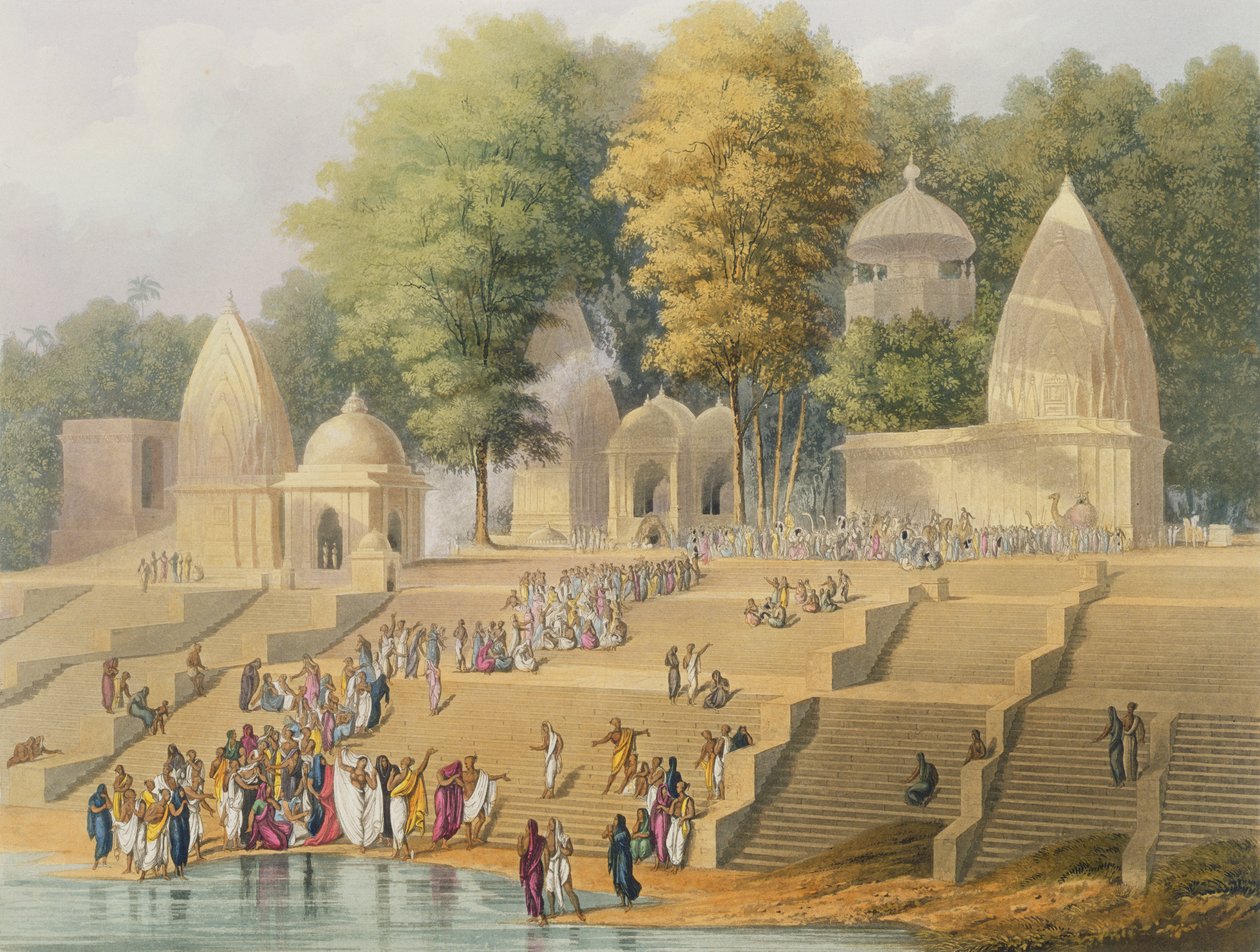Forberedelse til en Suttee eller Immolation of a Hindoo Widow, fra bind I af 