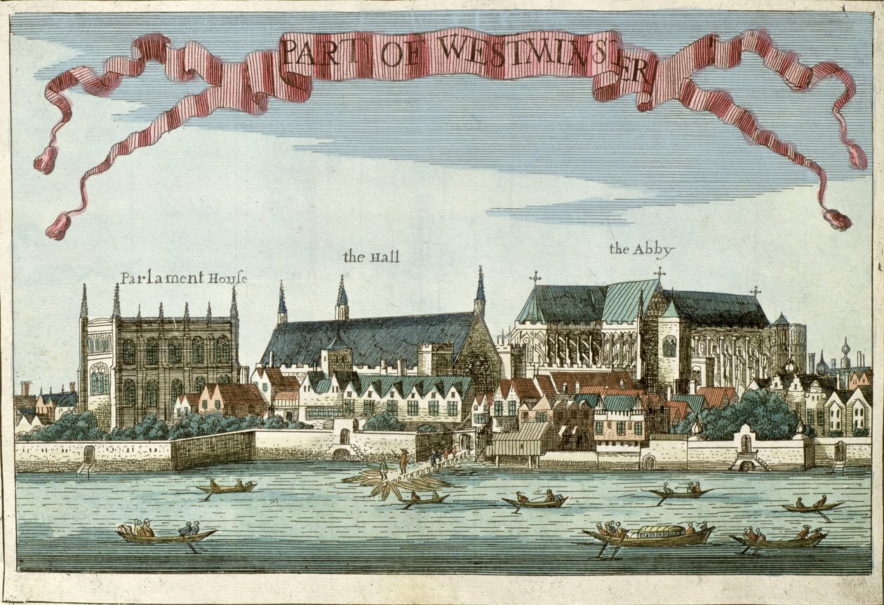 Westminster med Abbey, Hall og Parliament House, fra 