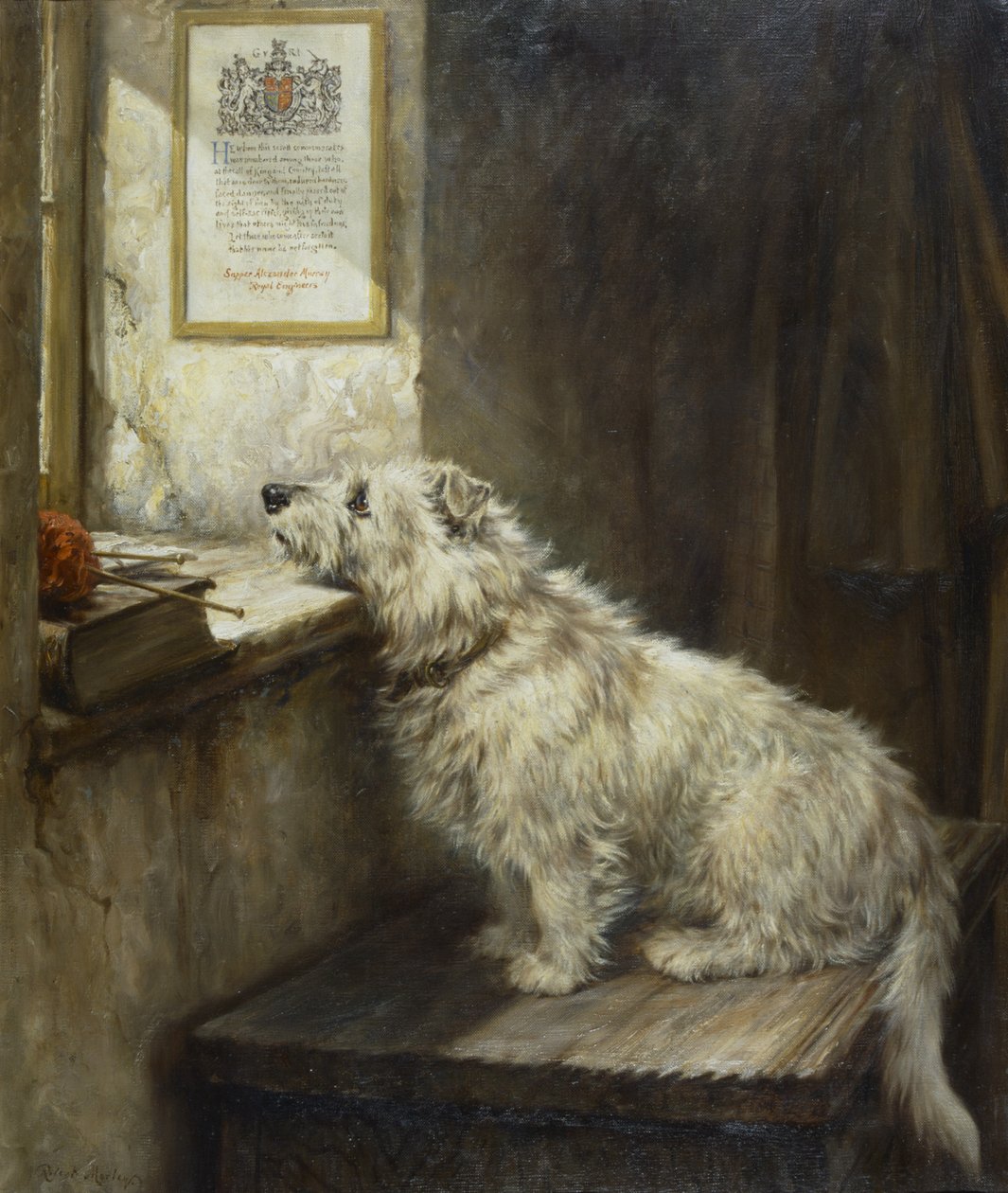 Vil han komme tilbage?, ca. 1918 (olie på lærred) af Robert Morley