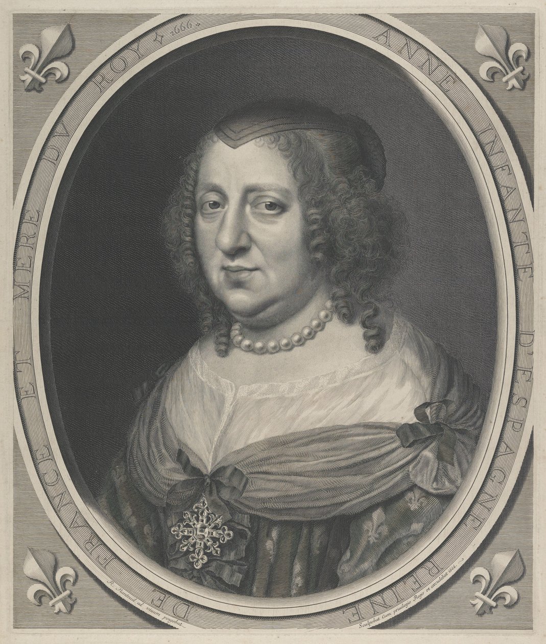 Anne af Østrig, dronning af Frankrig (1601-1666) af Robert Nanteuil