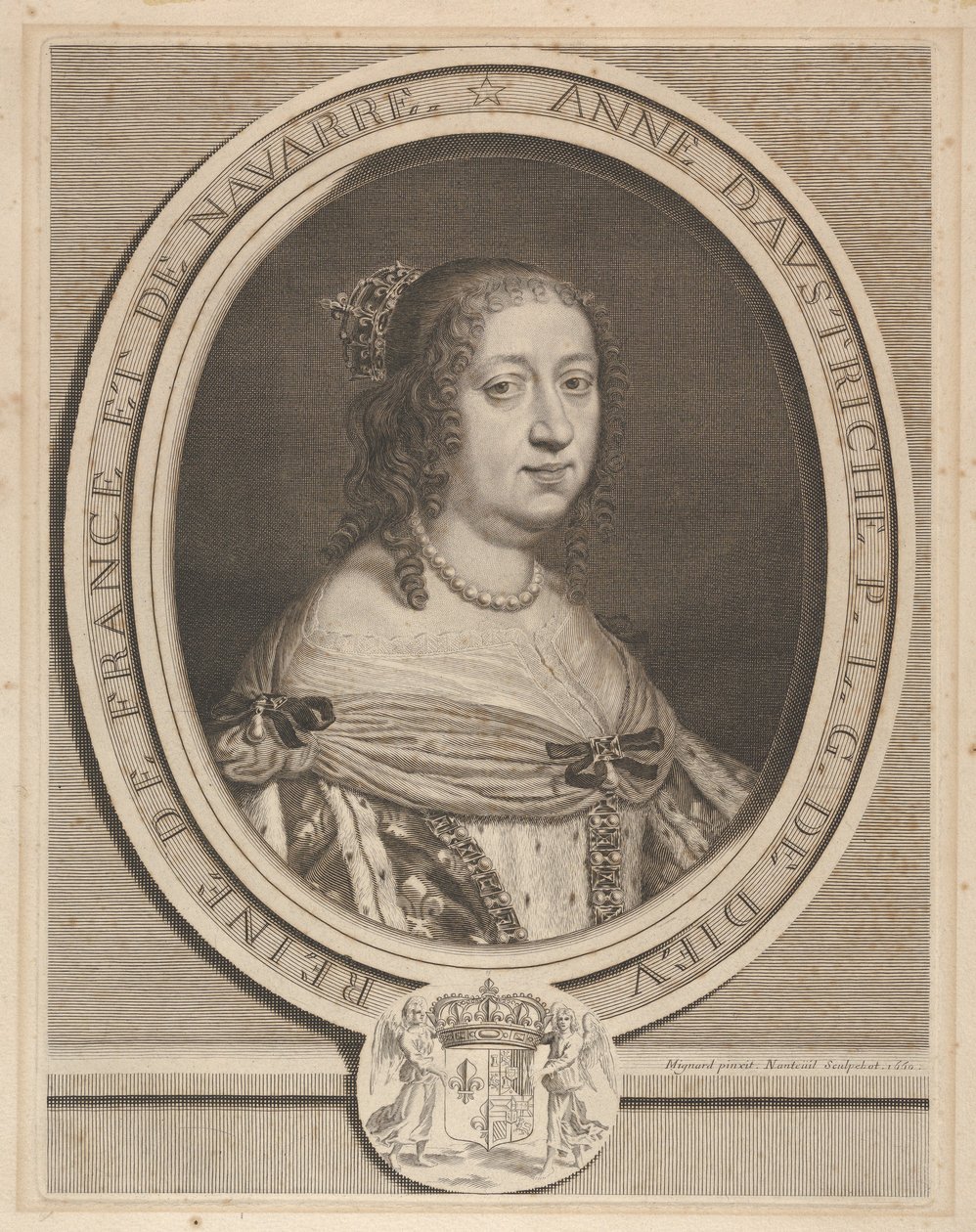 Anne af Østrig, 1660. af Robert Nanteuil