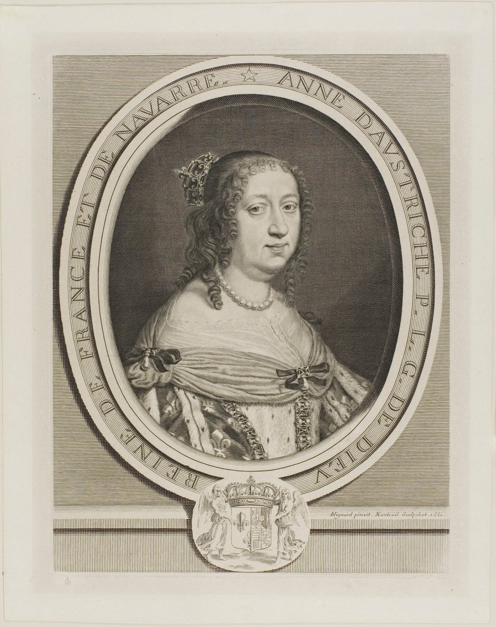 Anne af Østrig, dronning af Frankrig af Robert Nanteuil