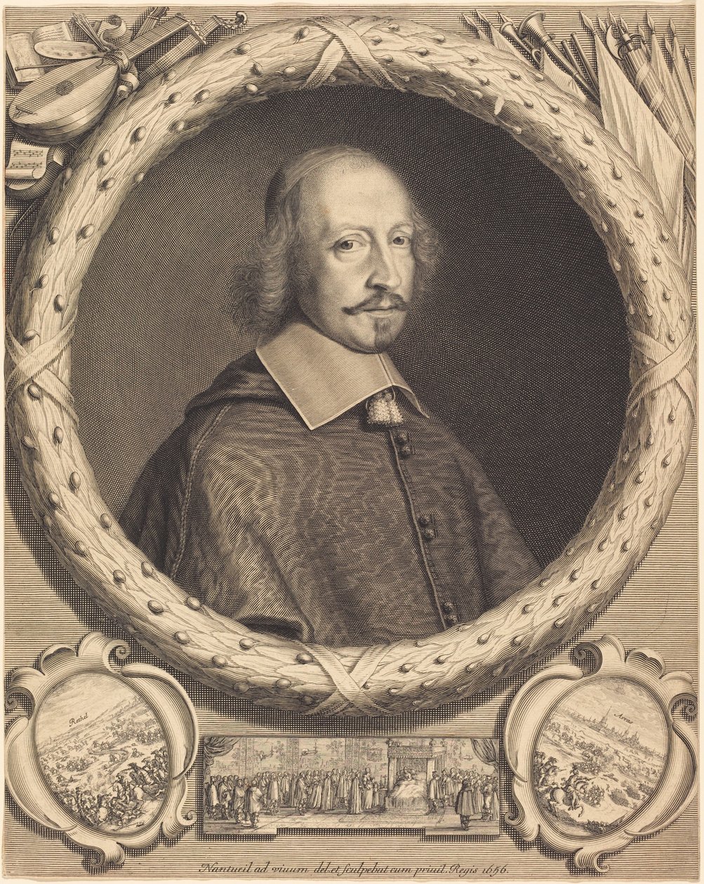 Kardinal Jules Mazarin af Robert Nanteuil