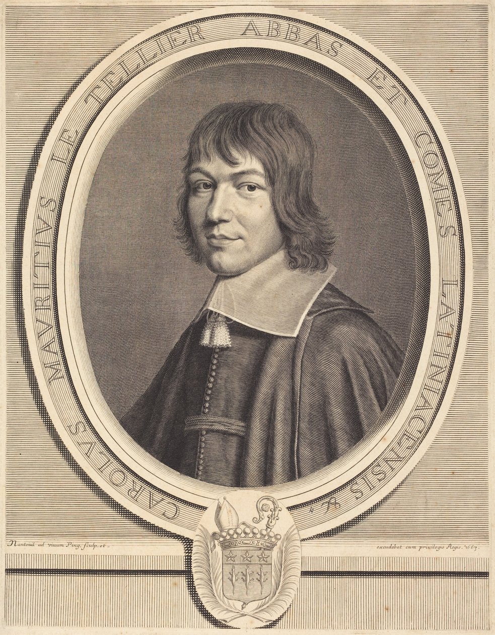 Charles-Maurice Le Tellier af Robert Nanteuil