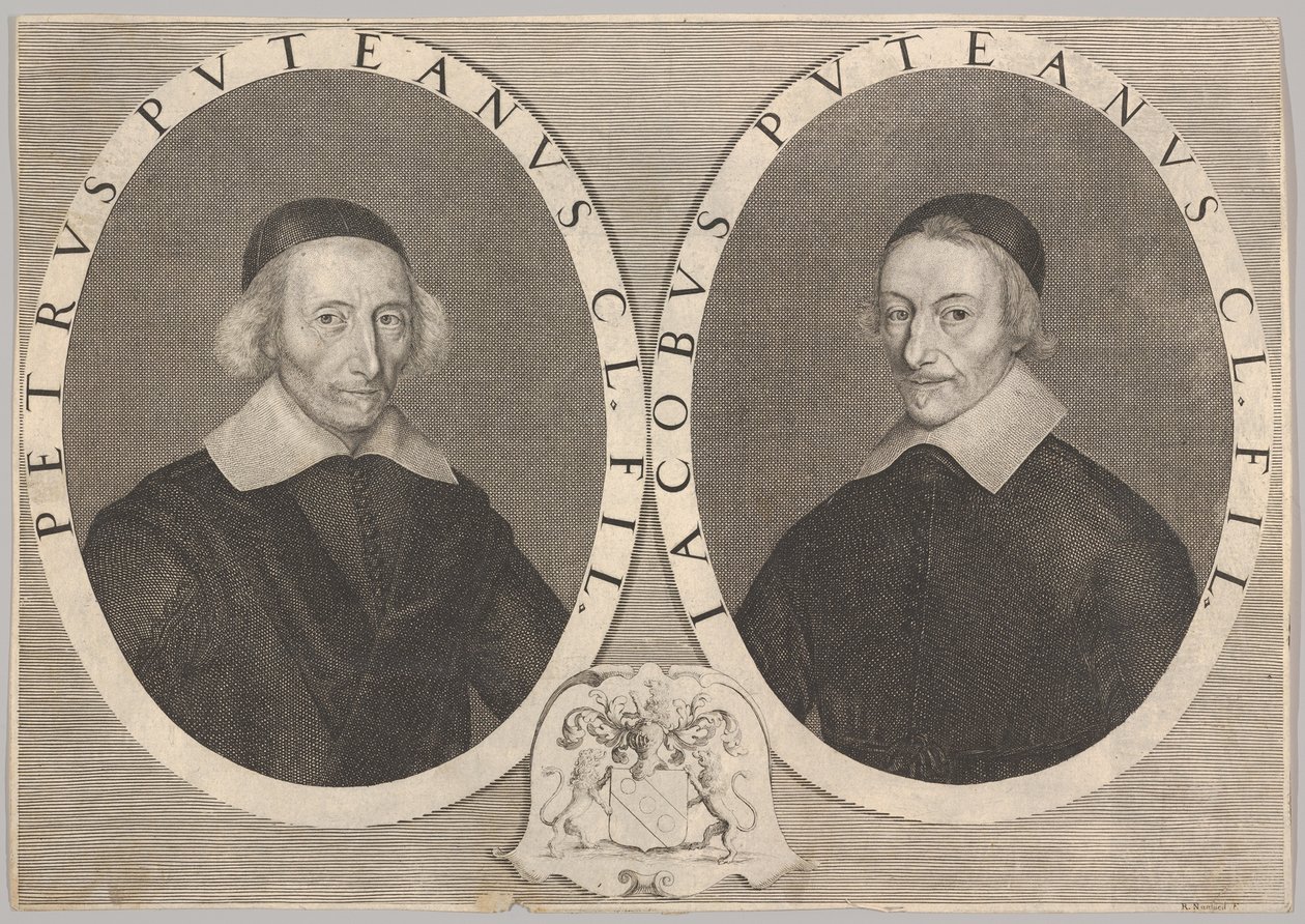 Dobbeltportræt af Pierre og Jacques Dupuy, ca. 1648-49. af Robert Nanteuil