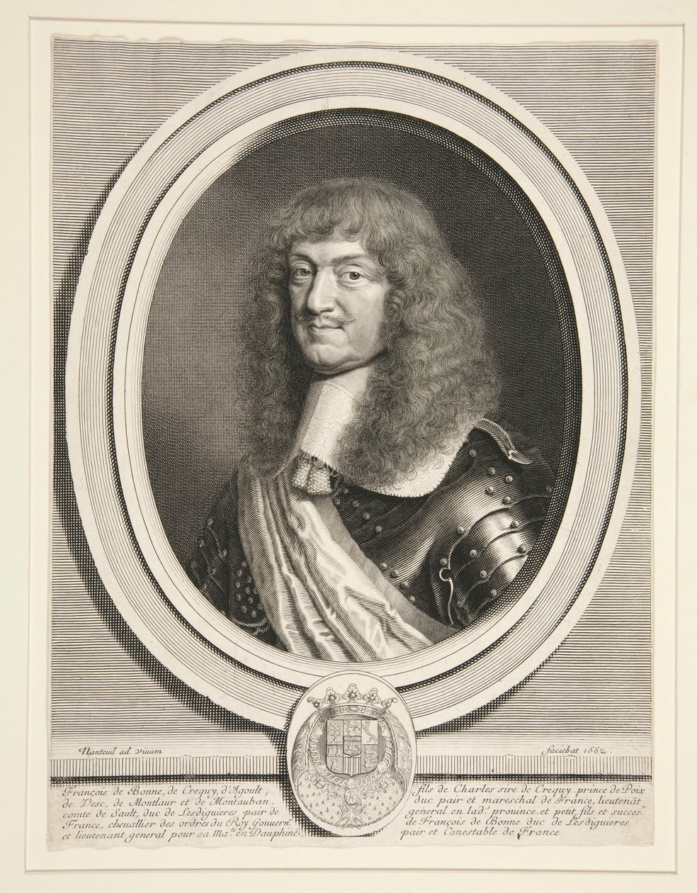 Francois de Bonne, Le Mar?chal de Cr?qui, duc de Lesdigui?res (marskal af Cr?qui, hertug af Lesdigui?res) (1624-1687) af Robert Nanteuil