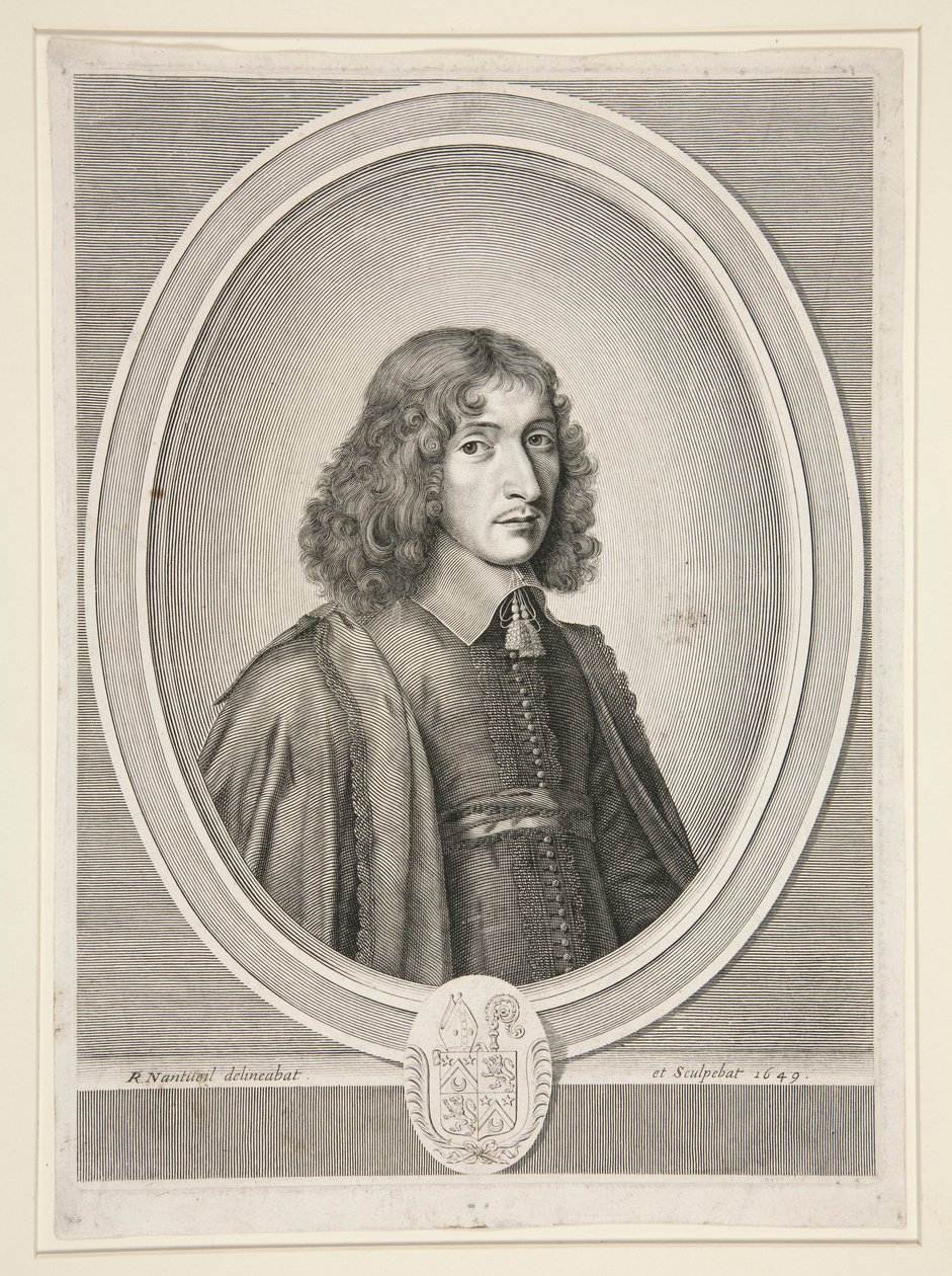 François Mol?, Abbed? af Sainte-Croix de Bordeaux, derefter Ma?tre des Requ?tes (abbed af Sainte-Croix af Bordeaux, derefter Master of Requests) (1625-1712) af Robert Nanteuil