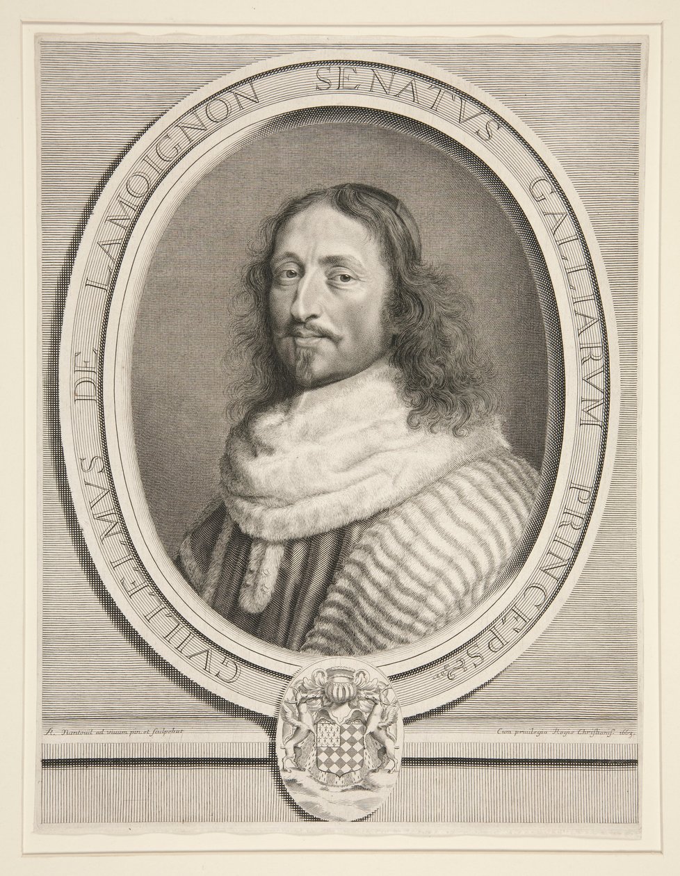 Guillaume de Lamoignon, første præsident for parlamentet i Paris (første præsident for parlamentet i Paris) af Robert Nanteuil