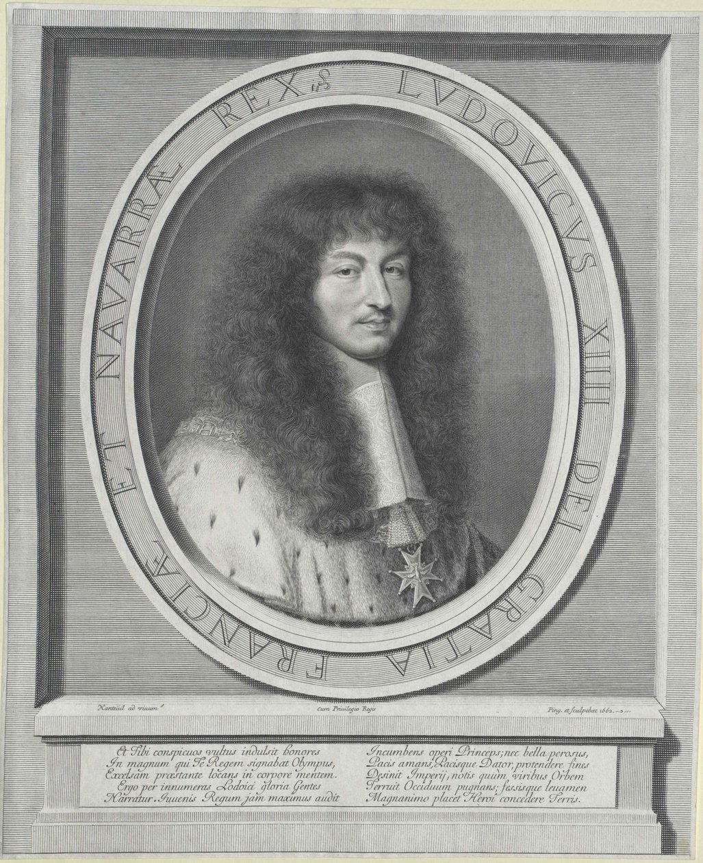 Kongen af Frankrig Louis XIV af Robert Nanteuil