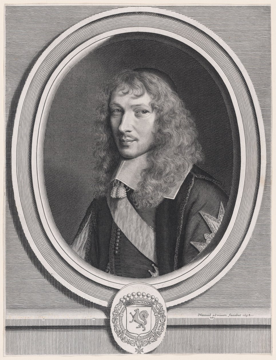 Abbé Basile Fouquet (1622–1680), abbed i Barbeaux og Rigny, kansler for kongens ordener (Abbot of Barbeaux and Rigny, Chancellor of the King’s Orders) af Robert Nanteuil